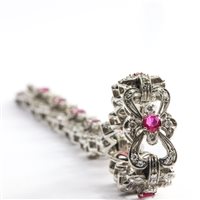 Bracciale Goldside Donna in Oro bianco Rubino 2.00 Ct BR.GS005 - BR.GS005